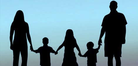 silhouette famiglia